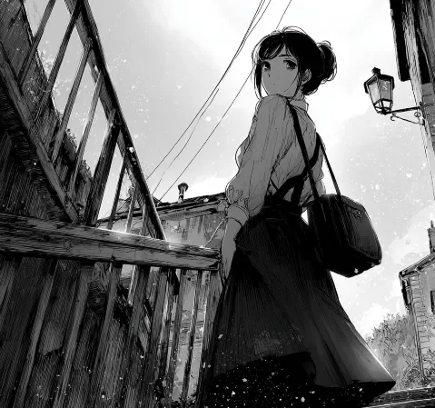 《静默轨道》漫画封面，科幻未来题材
